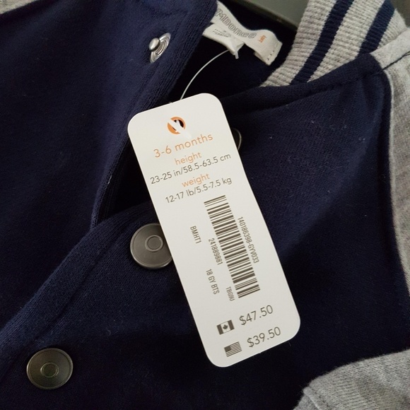 Gymboree baby Boys Bomber jacket 3-6 mths NWT New - Picture 8 of 8